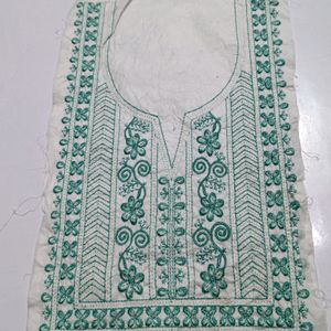 Neck Embroidery Patch White Rama Green New