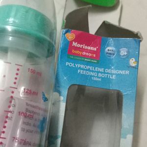 Baby Feeding 150ml Bottle 🍼 With Nipple, 🥄