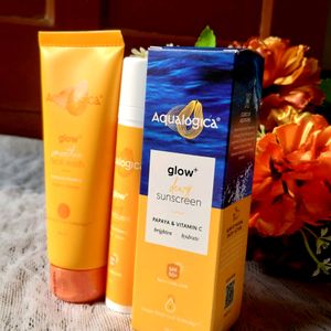 Combo Of Aqualogica Glow Sunscreen & Facewash