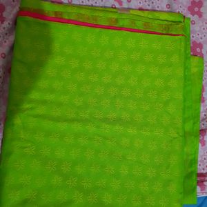 Parrot Green Saree