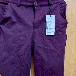 New With Tag Plum Coloured 30 Waist Formal Pant