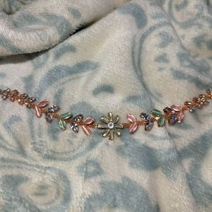 Rose Gold Chain With Glass Stones