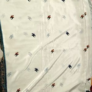 White Silk Saree