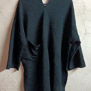 Women's Oversized Fashion Top Half-sleeve Black