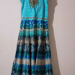 Beautiful Unique Printed Ethnic Gown