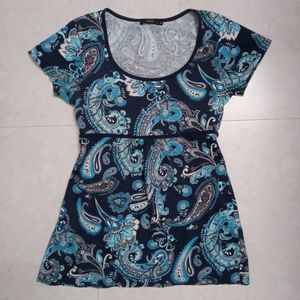 Blue Paisley Top