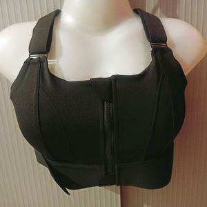 Adjustable Front Zip Sports Bra