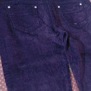 Strechable Purple Colour Cortriase Pant