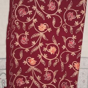 Kashmiri Aari Embroidered Wool Stole