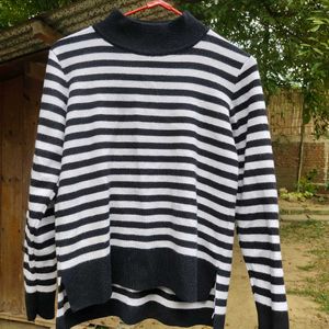 Striped Turtle Neck Top