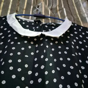 Zara Satin Polka Dot Cute|Pinterest|Korean Dress