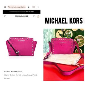 Michael kors selma studded crossbody bag