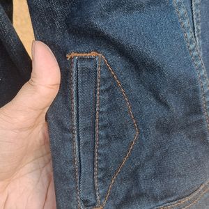 Slim Fit Tailored Indigo Dark Denim Jacket