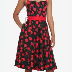 Vintage Halter Neck Cherry 🍒print Dress