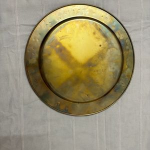 Bronze/Steel Platted Finished Decorative Tray