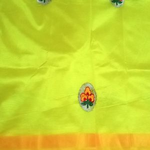 Yellow Khadi Saari