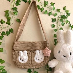 Crochet Miffy Massenger Bag