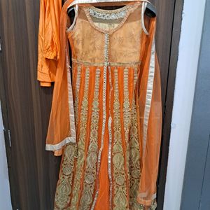 4 Pc Orange Suit Set Perfect For Haldi