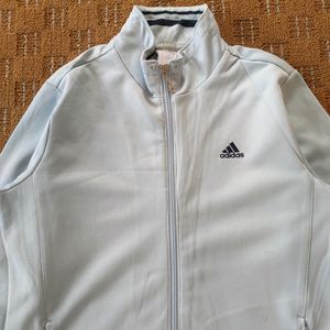 ADIDAS LIGHT BLUE ZIPPER UPPER JACKET