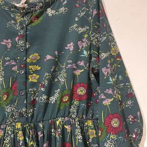 Lee Cooper Green Floral Printed Top