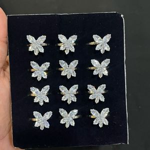 Pack Of 12 Butterfly Rings