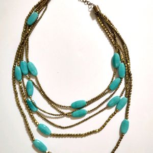 Oxidised Multi Chain Necklace