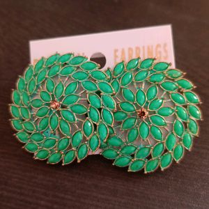 Sea Green Colour Big Size Partywear Studs