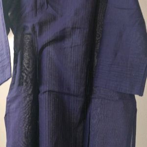 Navy Blue Colour Straight Kurti For Daily Wear