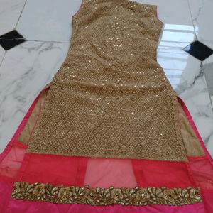 Full Flare Mirror Work Gown