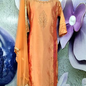 Zorba Silk Kurta Pant With Duppata Set