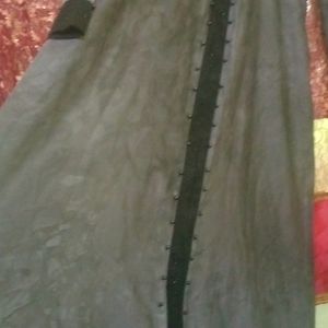 Abaya Grey And Black Colour