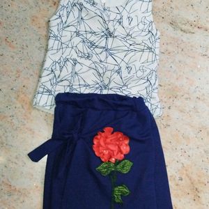 Fancy Mini Skirt And Top For Sale