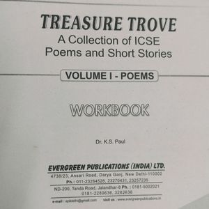 Treasure Trove Workbook Poems