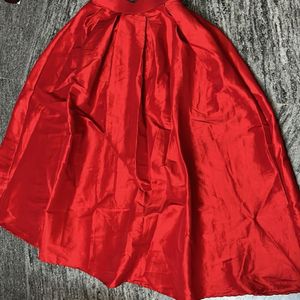 Designer Red Flared Skirt