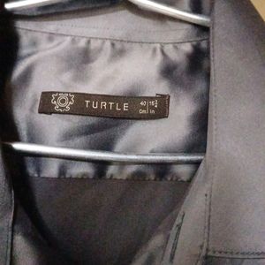 Turtle Grey Satin Shirt