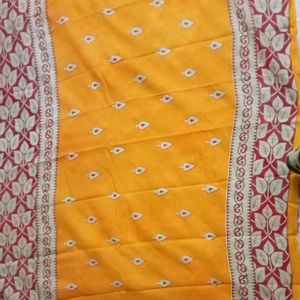 Cotton Print Saree With Blouse