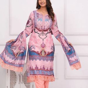 Sequins Work Digital Printed Pakistani Kurta Set