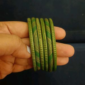 Green Ethnic Bangles