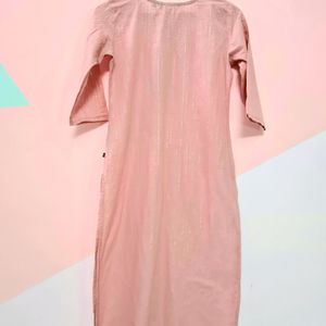 Pink Straight Kurta For Women