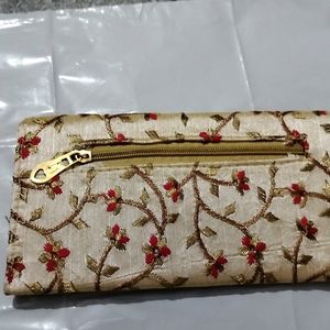 Embroidered Clutch Purse