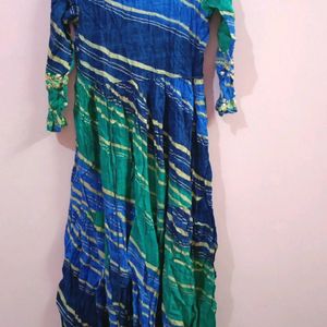 Blue Anarkali Kurti