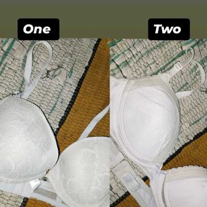 ❤️Combo Of 2 Pure White 🤍 Push-up Bra "Women I 34