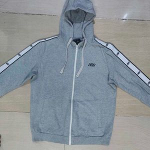 Skechers Full Zip Hoodie Grey Size M