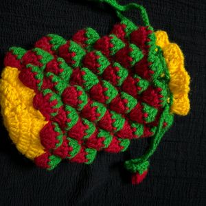 Crochet 🧶 Strawberry 🍓Coin Pouch And Potli Bag👜