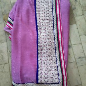 Saree With Beautiful Design Blouse