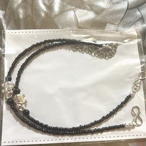 Black And Silver Anklet