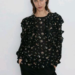 ZARA frill top