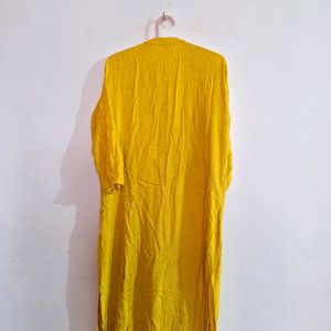 Rayon Mustard Yellow Kurta