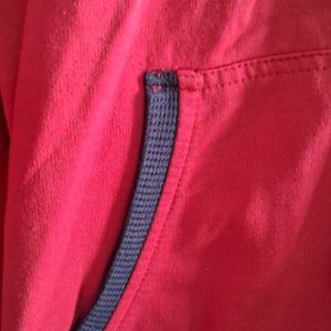 Red Zipped Hoodie