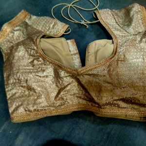 Fancy Golden Blouse Padded